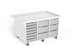 Стол для проведения демонстраций (с системой хранения оборудования) (белый)