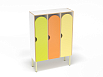 Шкаф 3-х секционный на металлокаркасе стандарт (скандинавия с разноцветными фасадами, Вариант 14)