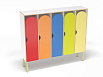 Шкаф 5-ти секционный на металлокаркасе стандарт (скандинавия с разноцветными фасадами, Вариант 13)