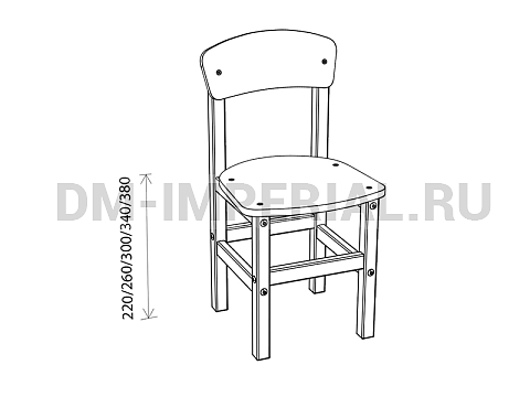 Оснащение детских садов, Стулья, Стул Богатырь, лак/краска С-005.02