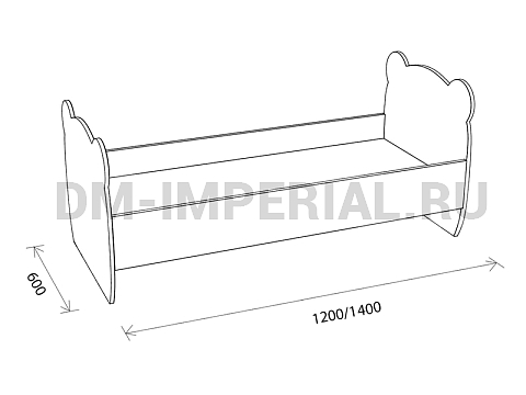 Оснащение детских садов, Кровати, Кровать ЛДСП Мишутка КР-003