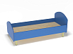 Кровать ЛДСП на металлических ножках (разноцветный (ая), синий, 1400*600)