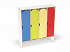 Шкаф для одежды 4-х секционный стандарт (скандинавия с разноцветными фасадами, Вариант 15)