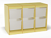 Стеллаж для хранения трехсекционный, высота 750 (разноцветный (ая), средние контейнеры, Вариант 1)