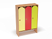 Шкаф для одежды 3-х секционный (каркас бук с разноцветными фасадами, Вариант 3)