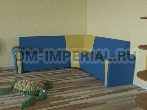 Оснащение детских садов, Мягкая мебель, Набор модулей Карапуз с подлокотниками ММ-012