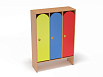 Шкаф для одежды 3-х секционный (каркас бук с разноцветными фасадами, Вариант 4)