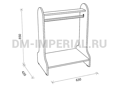 Оснащение детских садов, Игровая мебель, Вешалка Ряжений ИМ-055