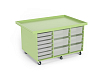 Стол для проведения демонстраций (с системой хранения оборудования) (зеленый)
