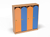 Шкаф 4-х секционный на цоколе (каркас бук с разноцветными фасадами, Вариант 2)