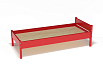Эко-кровать Соня (массив) (разноцветный (ая), красный, 1200*600)